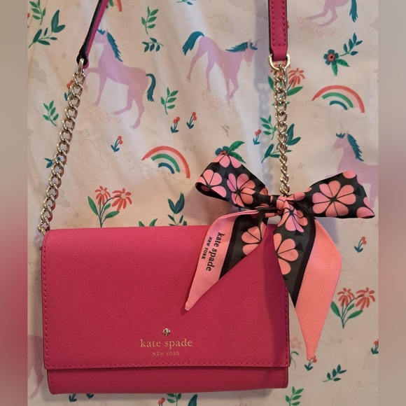 NWOT Kate Spade Cedar Street Magnolia Pink Convertible Crossbody Clutch Purse - Picture 1 of 10
